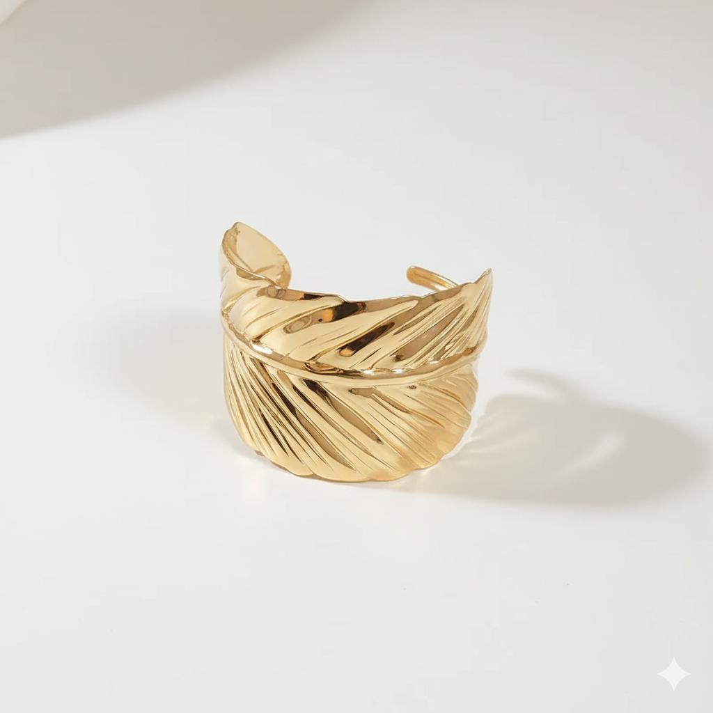 Golden Plume Bangle