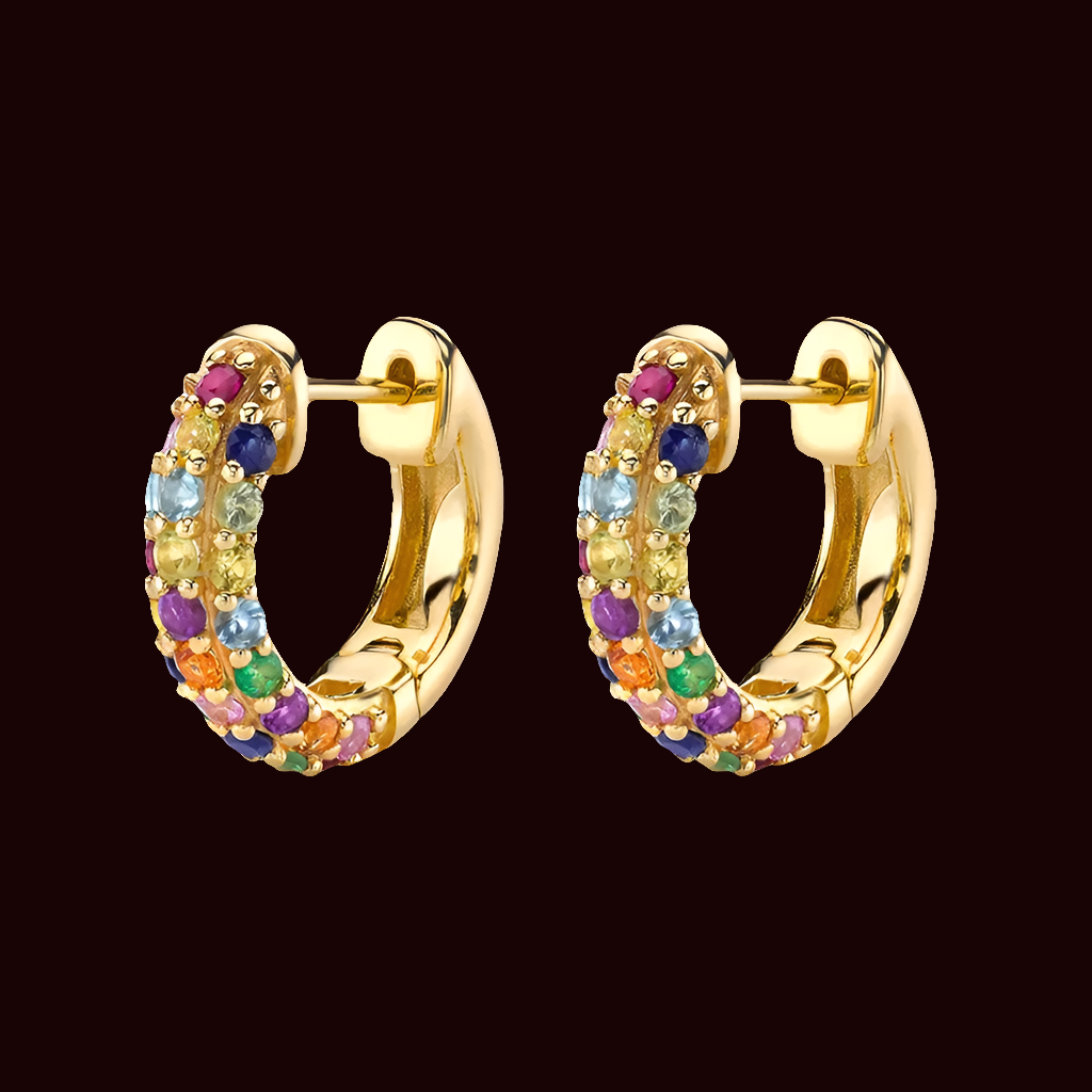 Small colorful hoops ''Round stones''