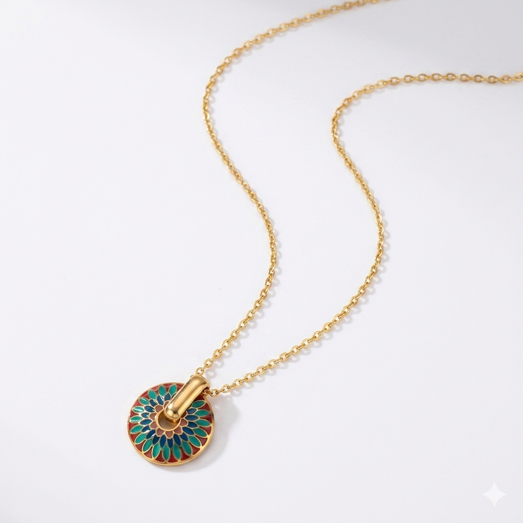 Enamel necklace
