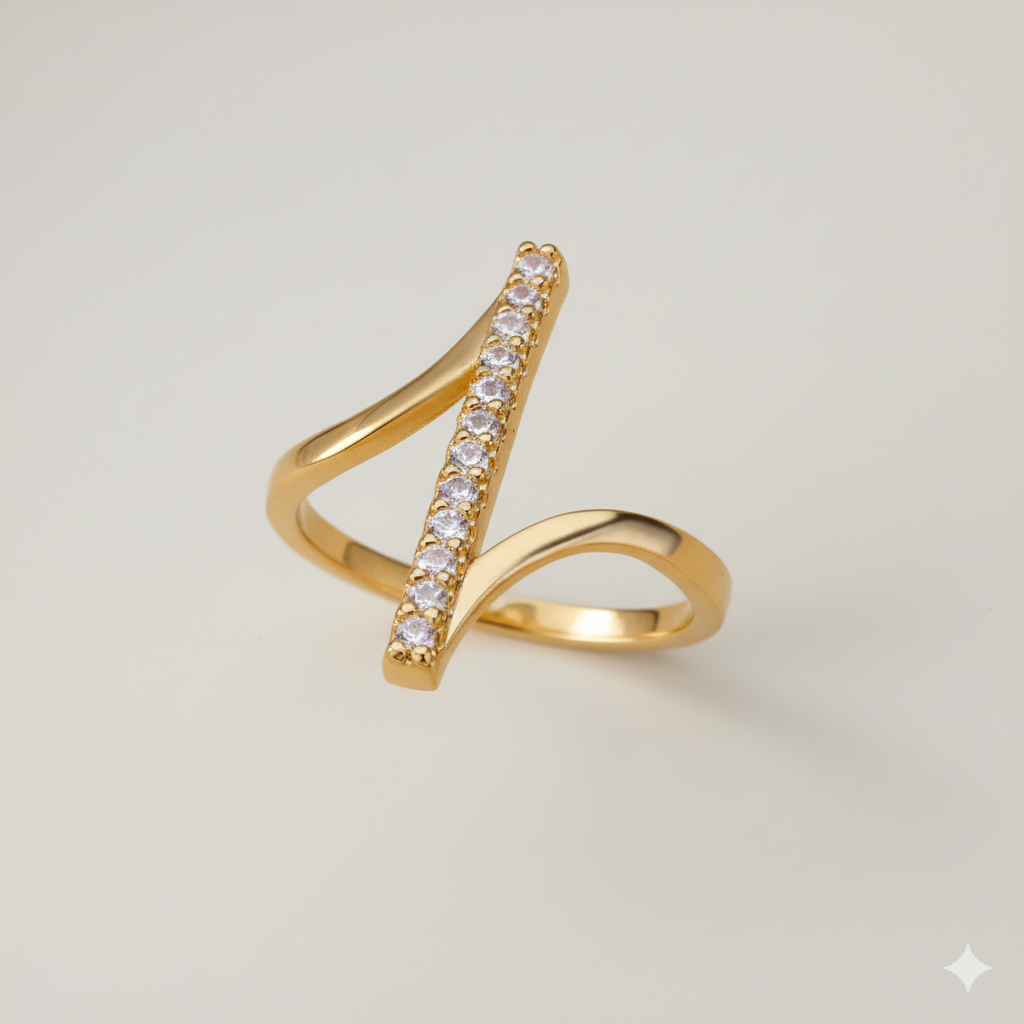 Diagonal Sparkle Ring