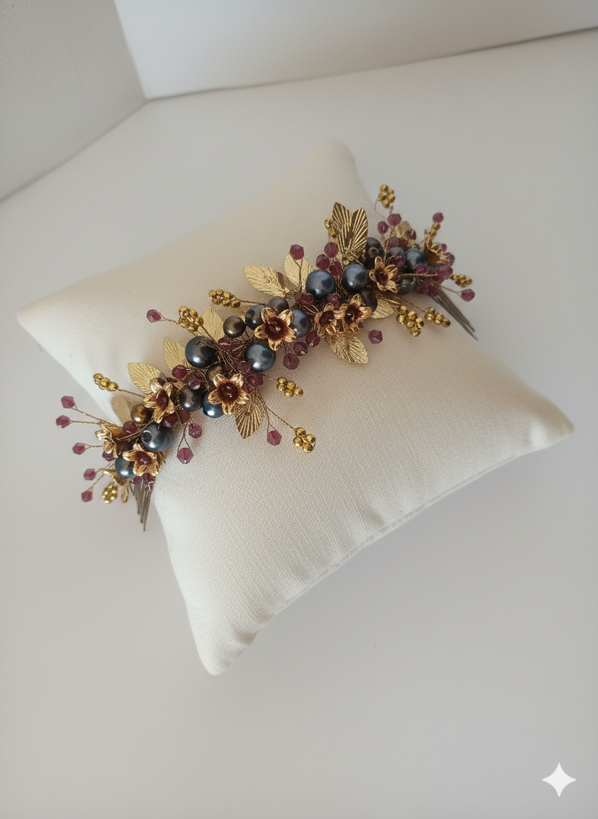 Baroque Floral Hair Comb