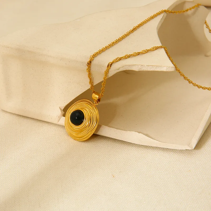 Orbit onyx statement necklace
