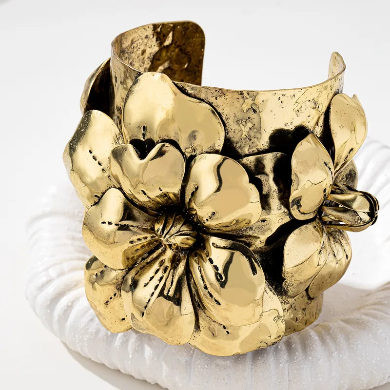 Golden Hibiscus Cuff
