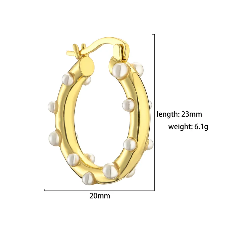 Hoop Pearl Small Earrings