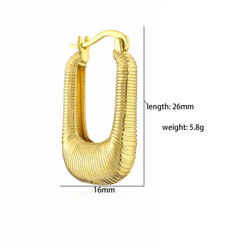 Solid U Earrings