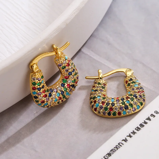 Colored U Earrings