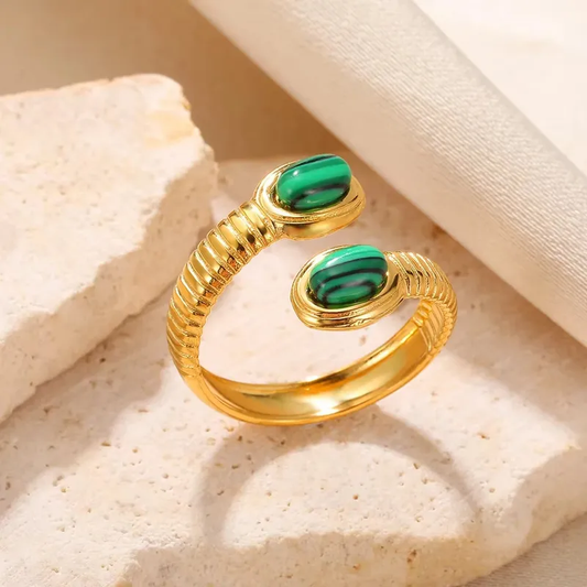 Oval twin stone Ring