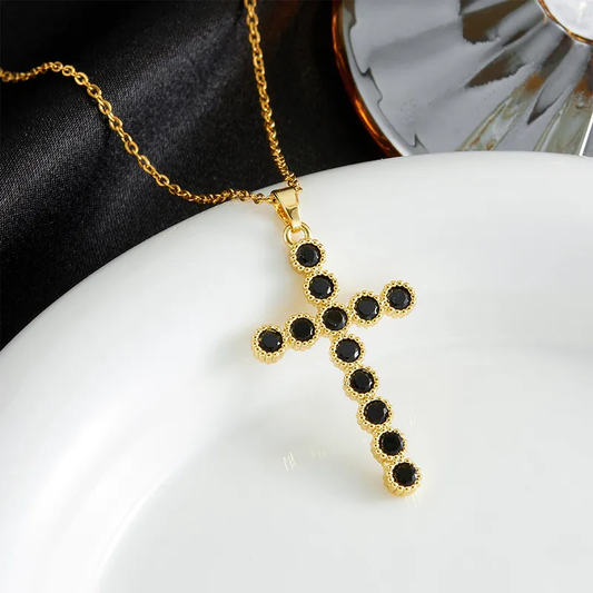 Black Cross Necklace