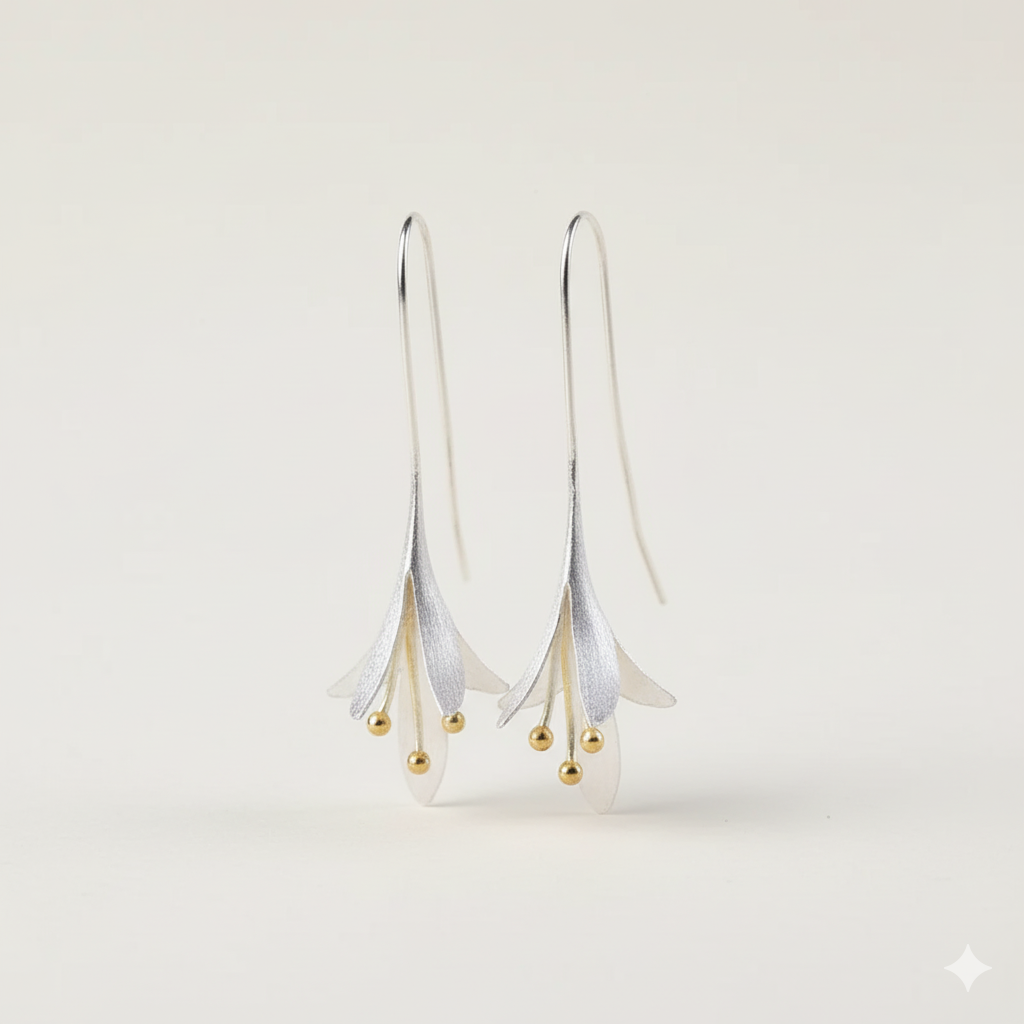 Sterling Lily Earrings