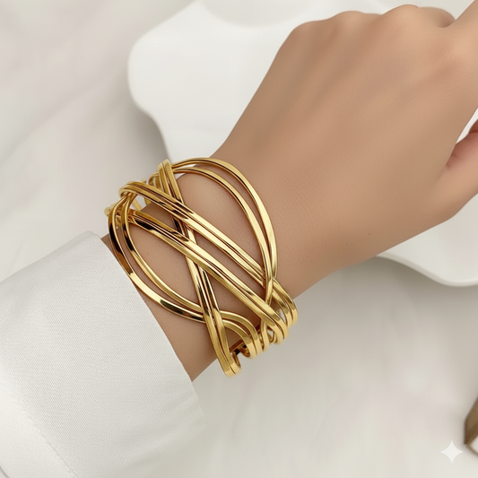 Golden Web Cuff