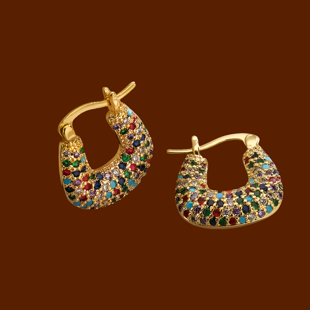 Colored U Earrings