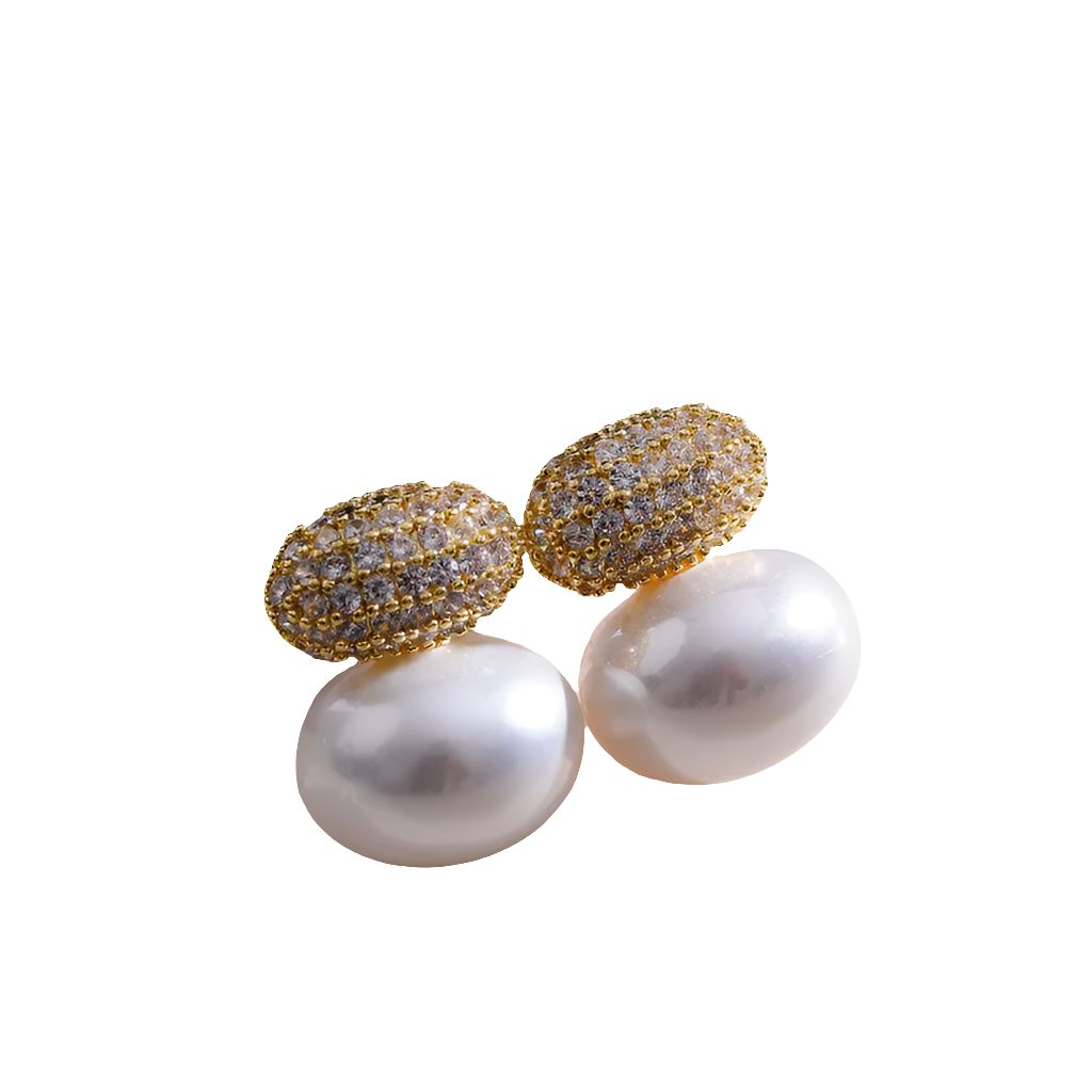 Drop Oval Earrings