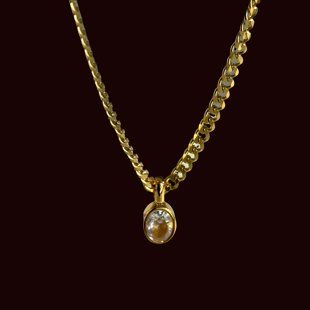 Oval Gem Necklace