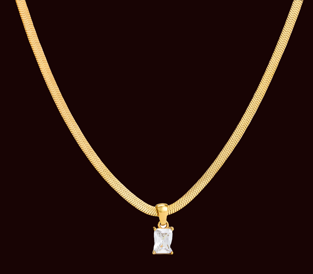 Square Gem Necklace