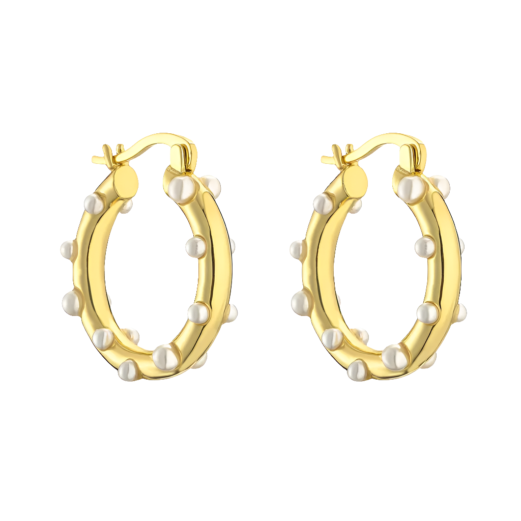 Hoop Pearl Small Earrings