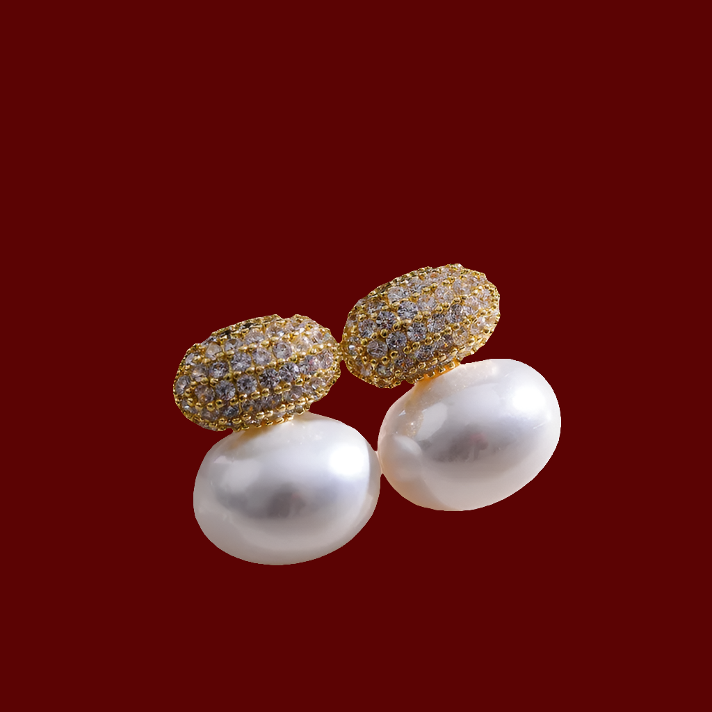 Drop Oval Earrings