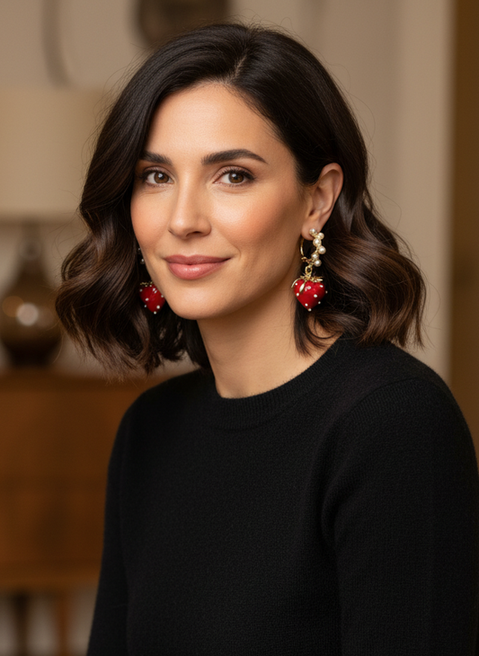 Pearl-Topped Strawberry Drops