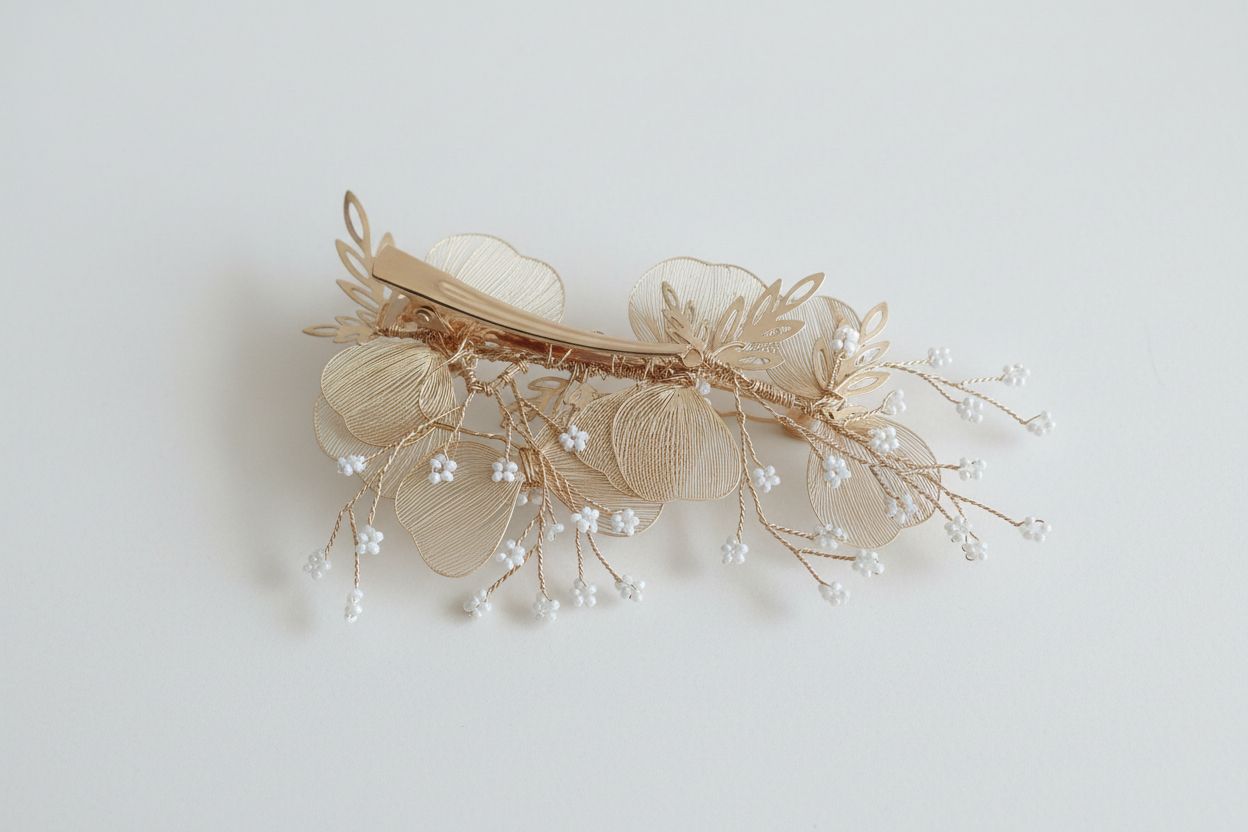 Gilded Wire Blossom headpiece