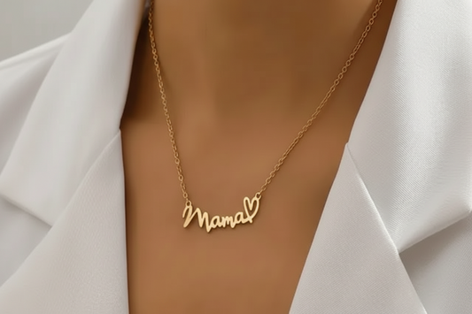 The MAMA Heart Script Necklace