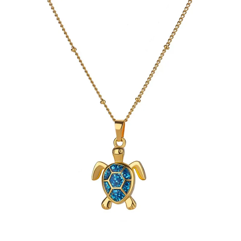 Sea Mist Turtle Necklace