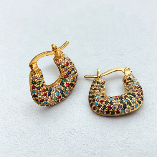 Colored U Earrings