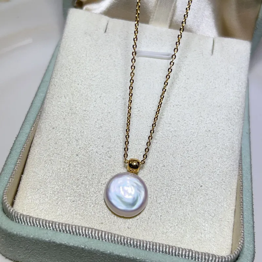 Luna Coin Pearl Necklace
