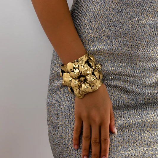Golden Hibiscus Cuff