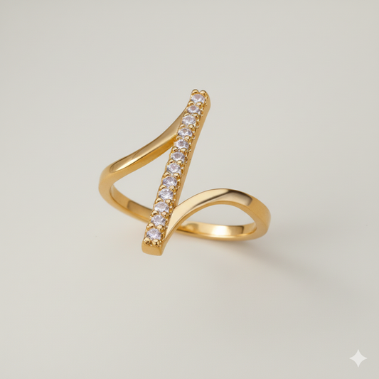 Diagonal Sparkle Ring