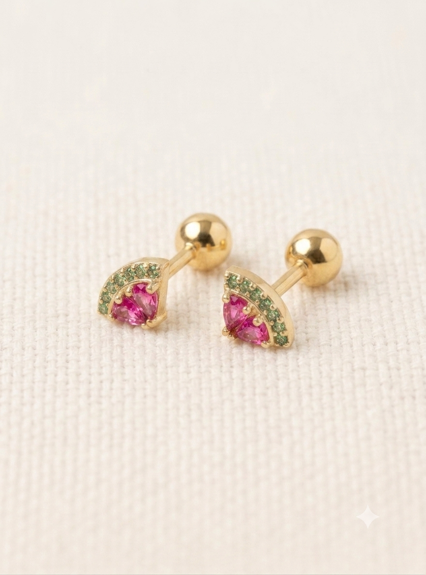 Watermelon Screw-Back Studs