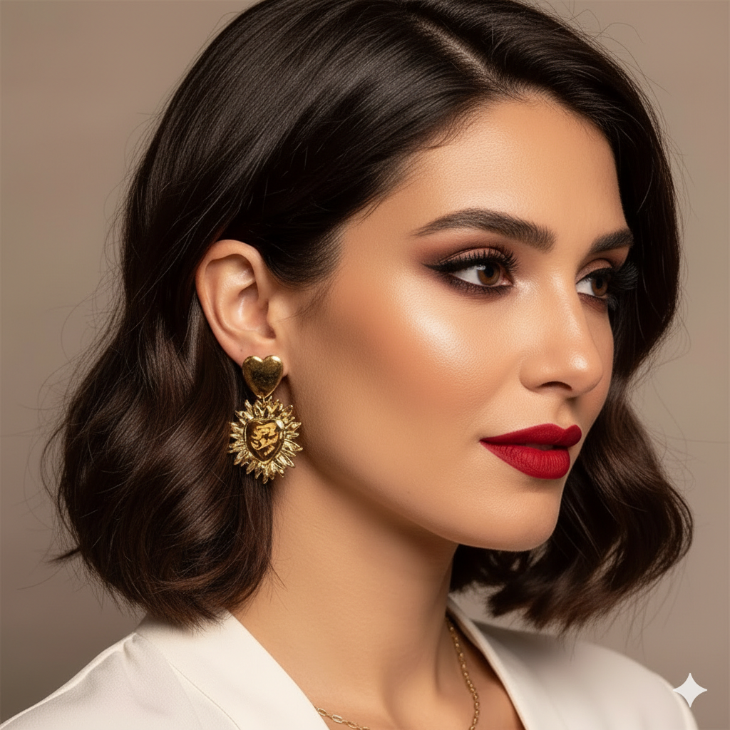 Solstice Heart studs