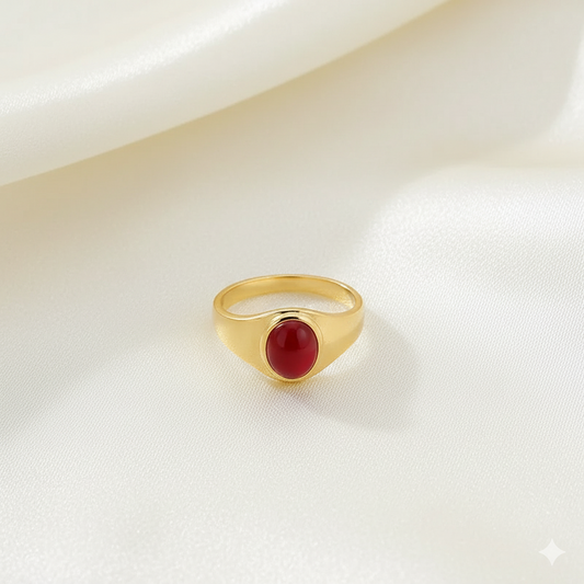 Cherry Red Capsule Ring