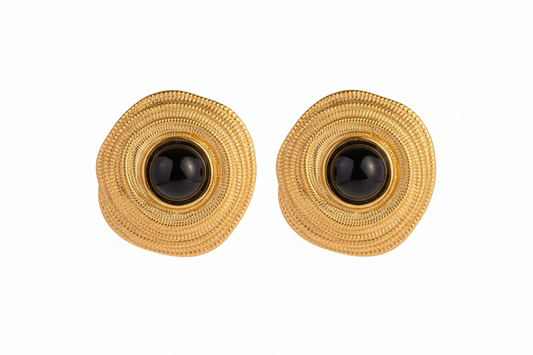 The Onyx Orbit Statement Earrings