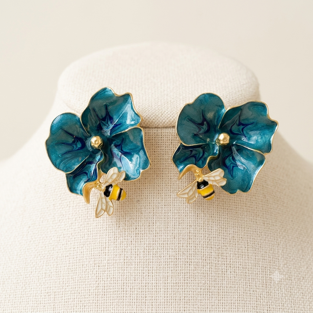 Teal Nectar Studs