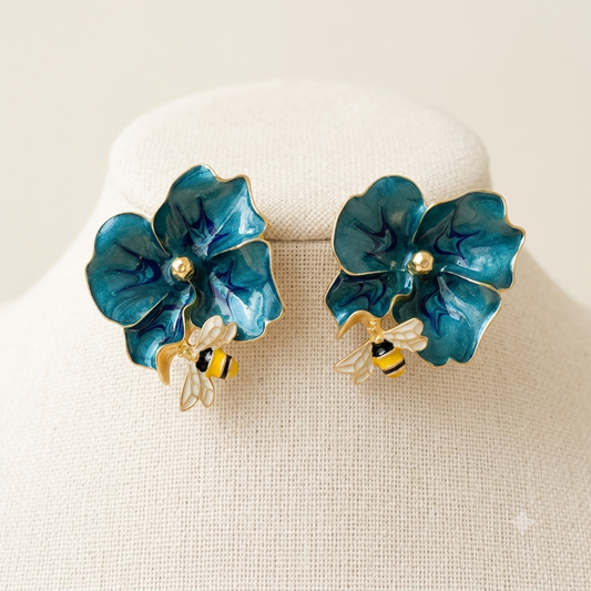 Teal Nectar Studs