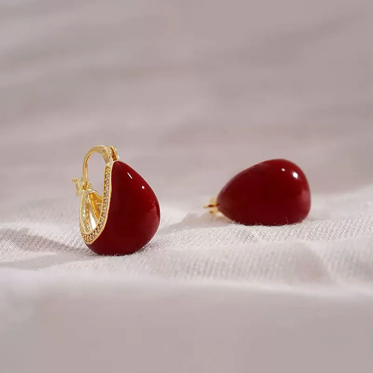 Pomegranate Orb Hoops