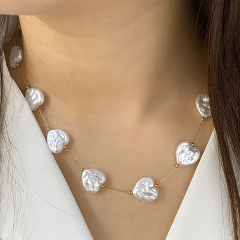The Amara Heart Pearl Necklace