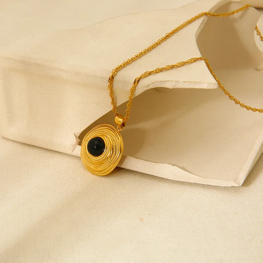 Orbit onyx statement necklace
