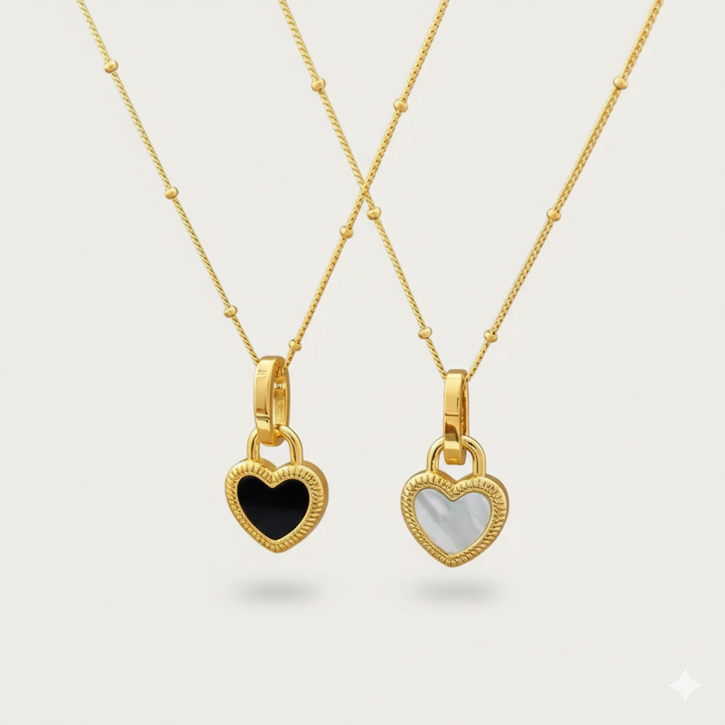 Dual Hearts  Reversible Pendant